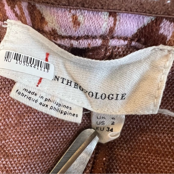 Anthropologie Brown and White Floral Jumpsuit - Picture 10 of 13